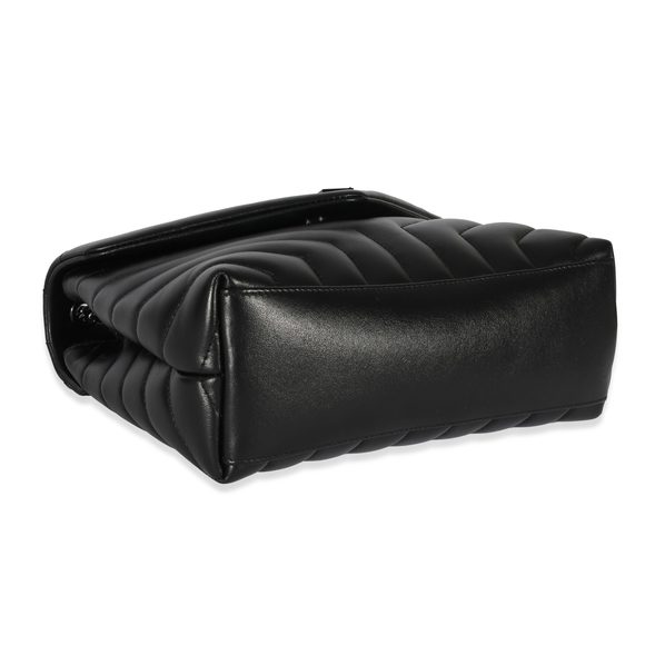 Saint Laurent Black Leather Small Loulou - Picture 6 of 8